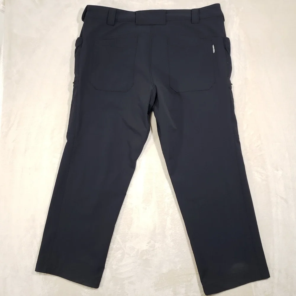 Duluth Trading Co Flexpedition Pants Mens 40x30 Black Relaxed Cargo 75291 Nylon